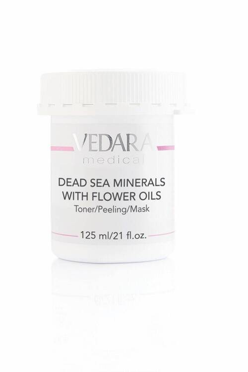 Dead Sea minerals soaked in flower oils 125 ml (M222) Vedara Medical