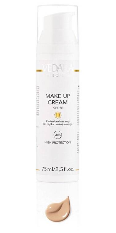 MakeUp Protective Cream SPF 30 - for oily, acne-prone, vascular skin, with discolorations 75 ml (M103) Vedara Medical