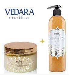 Zestaw antycellulitowy VEDARA peeling_żel do mycia